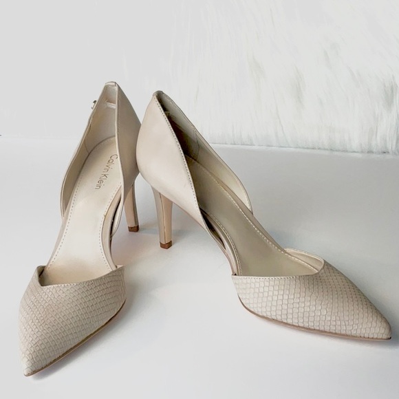 Calvin Klein | Shoes | Calvin Klein Tan Pumps | Poshmark